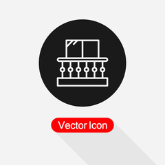 Balcony Icon, House Icon Vector Illustration Eps10