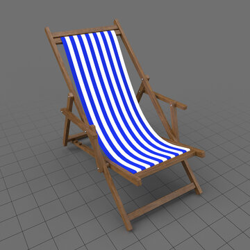 Striped deckchair