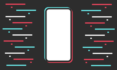 Digital background with color elements. Background made in a flat style, inspired by the popular social network. Mobile interface icon. Social media frame template mobile interface, ui, app, web.  - obrazy, fototapety, plakaty