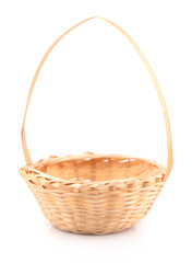 Fototapeta na wymiar wicker basket an isolated on white background