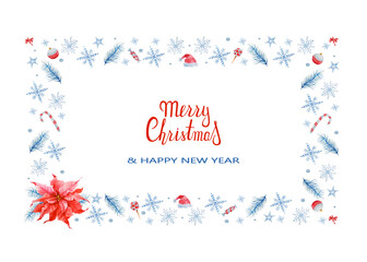 Greeting Christmas and New Year card