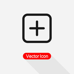 Plus Icon Add Icon Vector Illustration Eps10