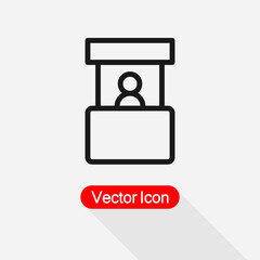 Promo Stand Icon, Exhibition Icon Vector Illustration Eps10