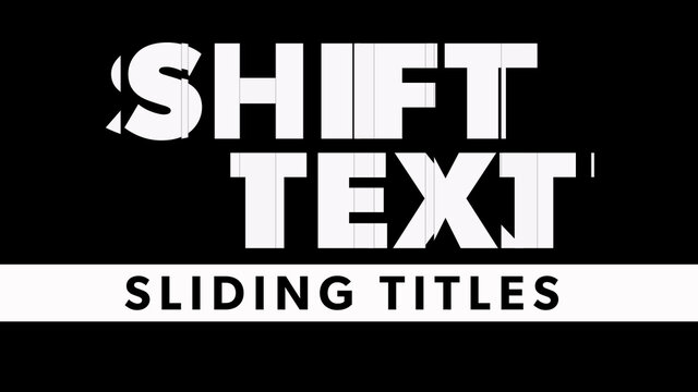 Shift Text Sliding Titles with Cut Out Option