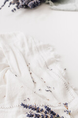 White cloth and lavender