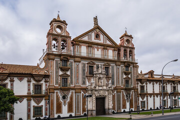 View of Baroque Palacio de la Merced in Cordoba Plaza de Colon. Palacio de la Merced built in XVIII...
