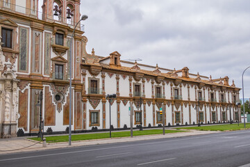 View of Baroque Palacio de la Merced in Cordoba Plaza de Colon. Palacio de la Merced built in XVIII...