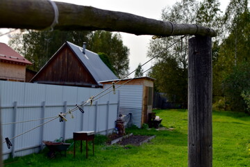clothes dryer in rustic style