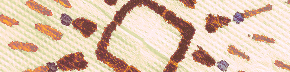 White Dirty Ornament. Dirty Art Print. Watercolor