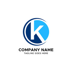 Initial K Letter Logo Vector Design