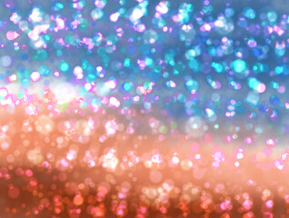 Pastel glitter vintage lights background. defocused. Dreamy colorful bokeh lights for backdrop. blur background.Concept from princess, Christmas, happy holiday, valentine, advertising, presentation	