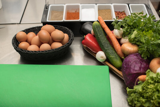 cooking ingredients on kitchen conter 