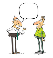 Two men having a converstion