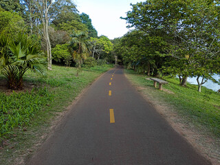 Fototapeta na wymiar Running track in the public park in the city of Santo André in the state of São Paulo - Brazil