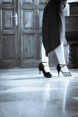 Fototapeta premium Legs of sexy woman tango dancer in pose