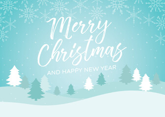 Merry Christmas and Happy New Year Greeting Card, Holiday Card, Graphic Layout Template, Digital Print, Vector Illustration Background