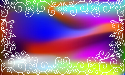 Fototapeta na wymiar abstract floral rainbow and colorful background