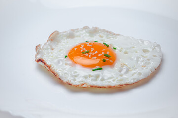 egg with chive and sesame