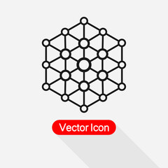 Abstract Connections Icon, Communication Icon Vector Illustration Eps10