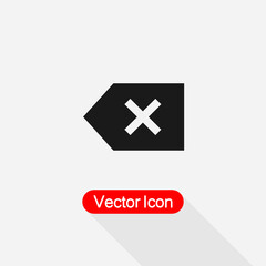 Back Icon, Backspace Icon, Delete Icon Vector Illustration Eps10