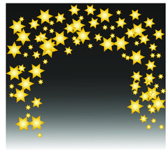 gold stars in bulk on a black background. great background for congratulations