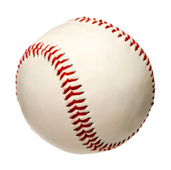 Fresh new baseball isolated on white background for use alone or as a design element