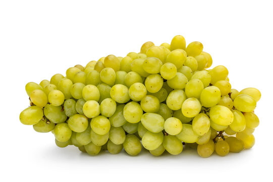 Big bunch of grapes on white background.