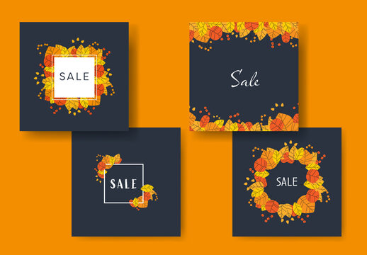 Four Fall Sale Web Banners