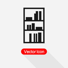 Bookshelf Icon Vector Illustration Eps10