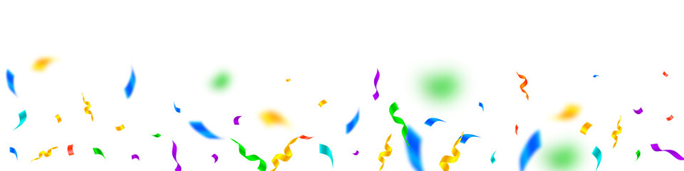 Streamers and confetti. Colorful streamers tinsel 