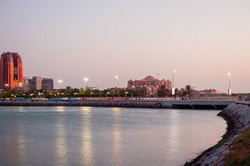 Naklejka premium Corniche Beach in Abu Dhabi, UAE