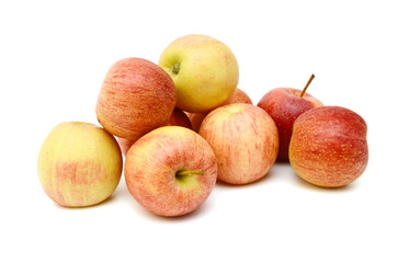 Fresh red apples isolated on white background 