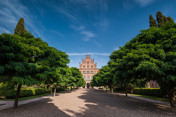 Chernivtsi National University on a summer sunny day. Travel destinations in Ukraine.