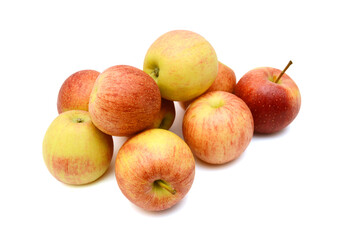 Fresh red apples isolated on white background 