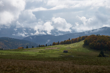 landscape of Low Tatras, meadows, autumn, Slovakia