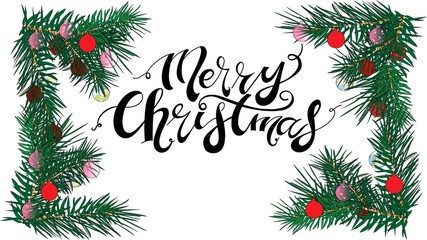 Merry Christmas writing decoration