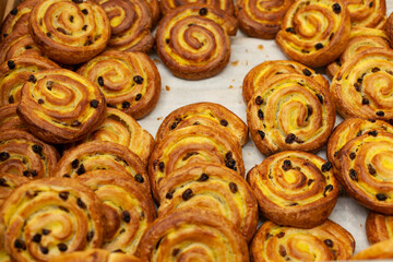 spiral shaped sweet snack with grape