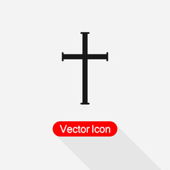  Christian Cross Icon Vector Illustration Eps10