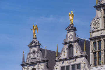 Fototapeta na wymiar Grote Markt Guildhalls, Antwerp, Belgium,