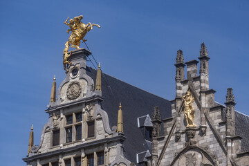 Obraz premium Grote Markt Guildhalls, Antwerp, Belgium,