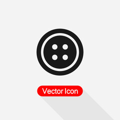 Clothes Button Vector Icon Vector Illustration Eps10
