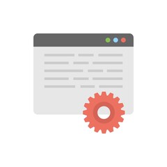 Web browser configuration icon - vector illustration. Web settings symbol.