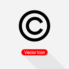 Copyright Symbol Icon Vector Illustration Eps10