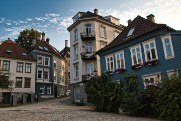 Bergen, Norway. Beautiful, old Norwegian wooden houses