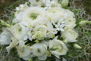 Bridal bouquet, white flowers