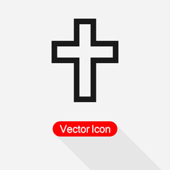 Obraz premium Cross Icon Vector Illustration Eps10