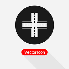 Obraz premium Crossroads Icon Vector Illustration Eps10