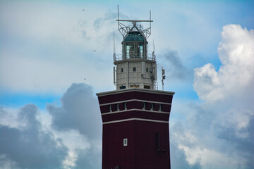 Westhoofd lighthouse in Ouddorp in the Netherlands in detail