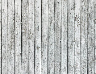White rustic wooden peeling planks with cracks and scratches background