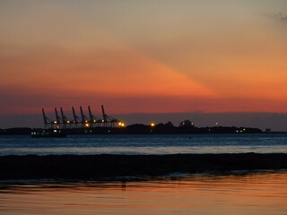 Beautiful landsacpe of the Tamsui Golden Anchor